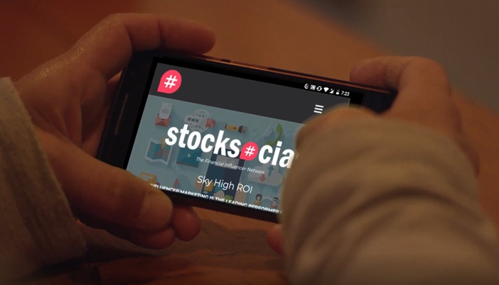 A scene from a Stock Social promotional video