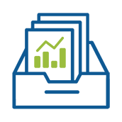 Open box with a green upward-trending bar chart and arrow icon