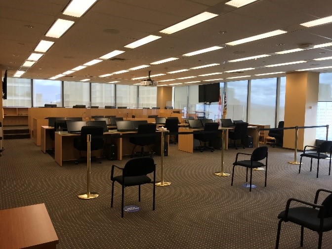 Reduced capacity in the public gallery